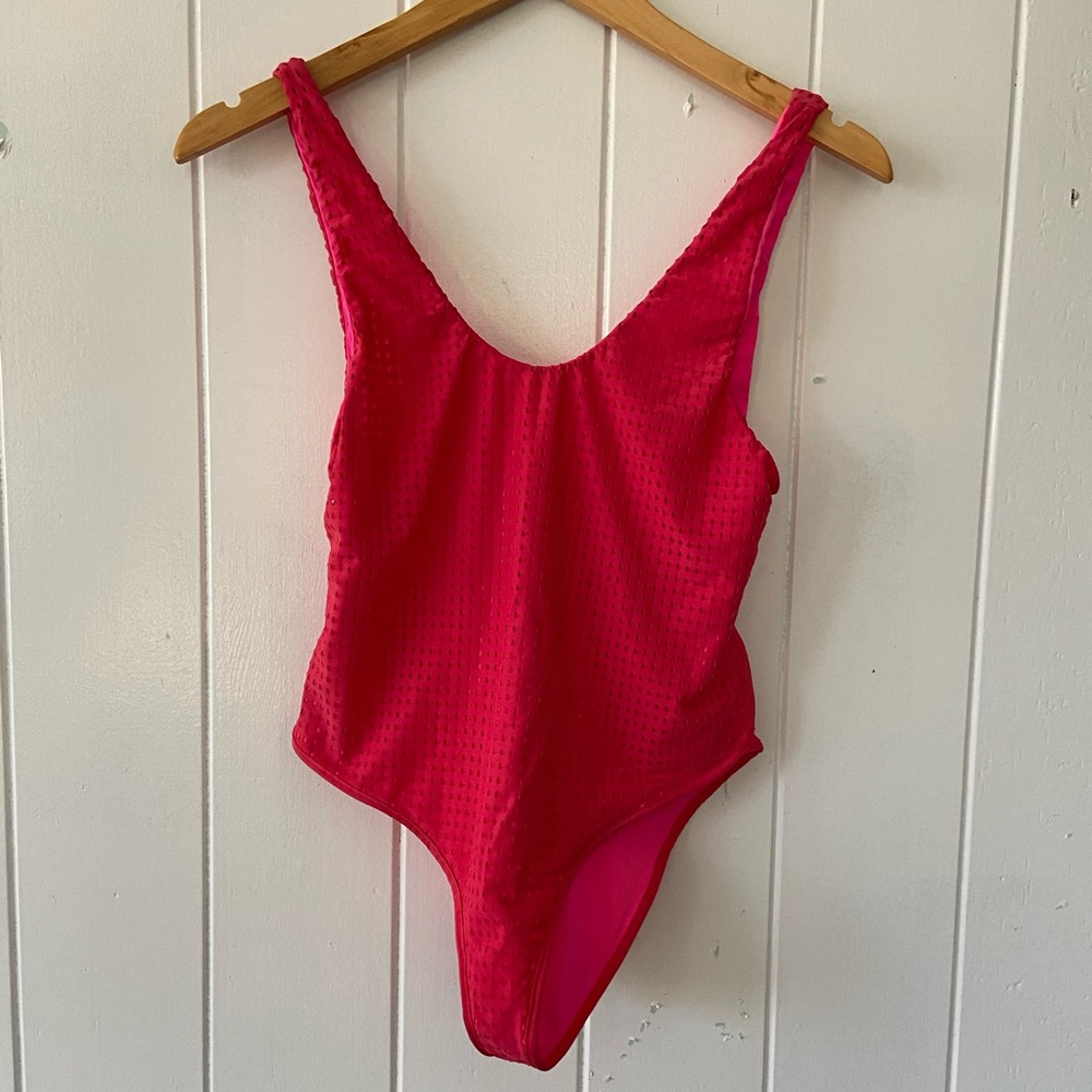 ACACIA PALM SPRINGS PINK MESH ONE PIECE